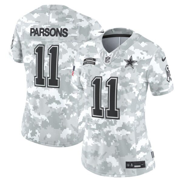 Micah Parsons Dallas Cowboys Womens 2024 Salute To Service Limited Jersey Arctic Camo
