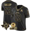Men’s Cowboys 2023 NFC East Champions Patch Gold Vapor Jersey – All Stitched – Black Gold – Michael Gallup