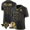 Men’s Cowboys Texas Patch Gold Vapor Jersey – All Stitched – Black Gold – Tony Pollard