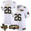 Men’s Cowboys 2023 NFC East Champions Patch Gold Vapor Jersey – All Stitched – White Gold – DaRon Bland