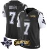 Men’s Cowboys 2023 NFC East Champions Patch Vapor Jersey – All Stitched – Black – Trevon Diggs