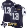 Men’s Cowboys 2023 NFC East Champions Patch Vapor Jersey – All Stitched – Navy – Michael Gallup