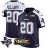 Men’s Cowboys 2023 NFC East Champions Patch Vapor Jersey – All Stitched – Alternate Navy – Tony Pollard