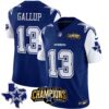 Men’s Cowboys 2023 NFC East Champions Patch Vapor Jersey – All Stitched – Royal – Michael Gallup