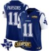 Men’s Cowboys 2023 NFC East Champions Patch Vapor Jersey – All Stitched – Royal – Micah Parsons
