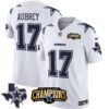 Men’s Cowboys 2023 NFC East Champions Patch Vapor Jersey – All Stitched – White – Brandon Aubrey