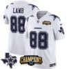 Men’s Cowboys 2023 NFC East Champions Patch Vapor Jersey – All Stitched – White – CeeDee Lamb