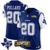 Men’s Cowboys 2023 NFC East Champions Patch Vapor Jersey – All Stitched – Royal – Tony Pollard