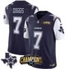 Men’s Cowboys 2023 NFC East Champions Patch Vapor Jersey – All Stitched – Navy – Trevon Diggs