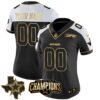 Cowboys 2023 NFC East Champions Patch Gold Vapor Custom Jersey – All Stitched – Women – Alternate Gold
