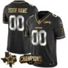 Cowboys 2023 NFC East Champions Patch Gold Vapor Custom Jersey – All Stitched – Youth – Black Limited