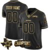 Cowboys 2023 NFC East Champions Patch Gold Vapor Custom Jersey – All Stitched – Men – Black Gold