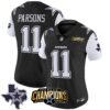 Women’s Cowboys 2023 NFC East Champions Patch Vapor Jersey – All Stitched – Black – Micah Parsons