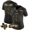Women’s Cowboys 2023 NFC East Champions Patch Gold Vapor Jersey – All Stitched – Black Gold – Tony Pollard