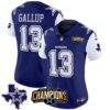 Women’s Cowboys 2023 NFC East Champions Patch Vapor Jersey – All Stitched – Royal – Michael Gallup