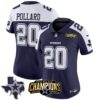 Women’s Cowboys 2023 NFC East Champions Patch Vapor Jersey – All Stitched – Alternate Navy – Tony Pollard