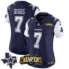 Women’s Cowboys 2023 NFC East Champions Patch Vapor Jersey – All Stitched – Navy – Trevon Diggs