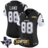 Women’s Cowboys 2023 NFC East Champions Patch Vapor Jersey – All Stitched – Black – CeeDee Lamb