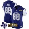 Women’s Cowboys 2023 NFC East Champions Patch Vapor Jersey – All Stitched – Royal – CeeDee Lamb