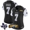 Women’s Cowboys 2023 NFC East Champions Patch Vapor Jersey – All Stitched – Black – Trevon Diggs