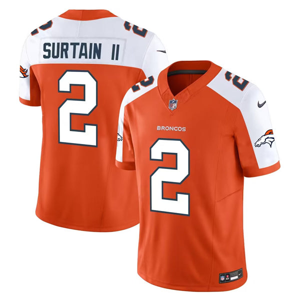 Denver Broncos #2 Pat Surtain II Orange 2024 Draft FUSE Alternate Jersey