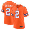 Denver Broncos #2 Patrick Surtain II Mile High Collection 1977 Throwback Player Game Jersey – Orange