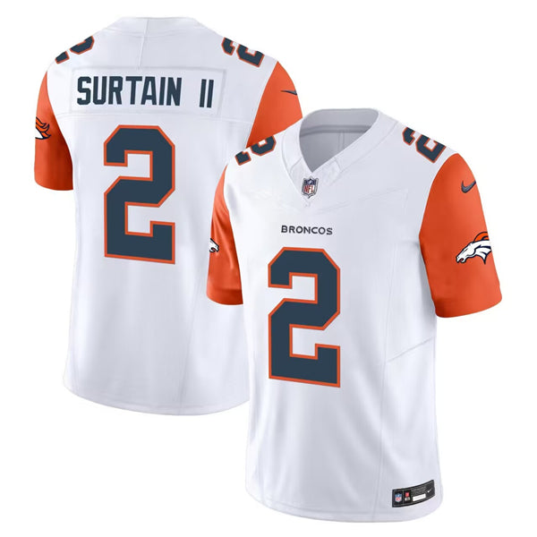 Denver Broncos #2 Pat Surtain II White 2024 Draft FUSE Vapor Limiteds Jersey