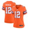 Denver Broncos #12 Tim Patrick Mile High Collection 1977 Throwback Player Game Jersey – Orange