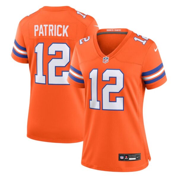 Denver Broncos #12 Tim Patrick Mile High Collection 1977 Throwback Player Game Jersey – Orange