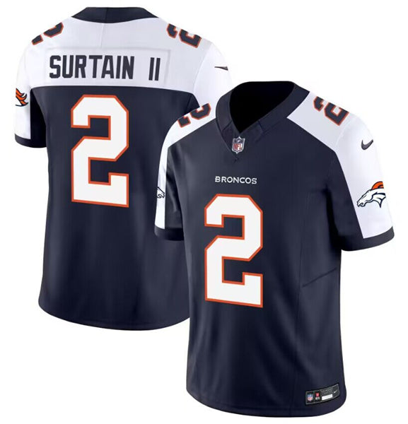 Denver Broncos #2 Pat Surtain II Navy 2024 Draft FUSE Alternate Jersey
