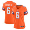 Denver Broncos #6 PJ Locke III Mile High Collection 1977 Throwback Player Game Jersey – Orange