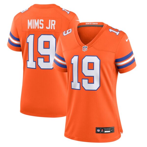 Denver Broncos #19 Marvin Mims Jr Mile High Collection 1977 Throwback Player Game Jersey – Orange