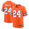 Denver Broncos #24 Champ Bailey Mile High Collection 1977 Throwback Retired Player Game Jersey – Orange 1
