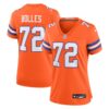 Denver Broncos #72 Garrett Bolles Mile High Collection 1977 Throwback Player Game Jersey – Orange