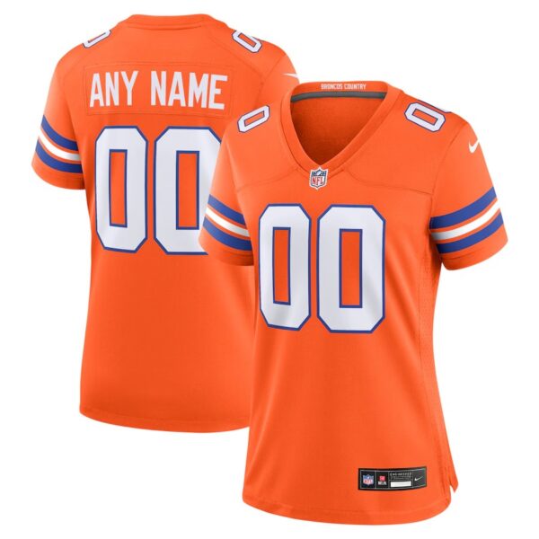 Denver Broncos Nike Mile High Collection 1977 Throwback Custom Game Jersey – Orange