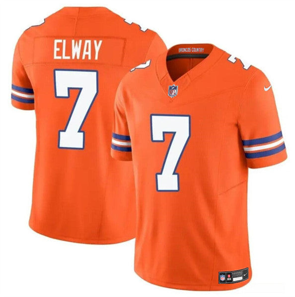 Denver Broncos #7 John Elway Orange FUSE Mile High Collection 1977 Jersey