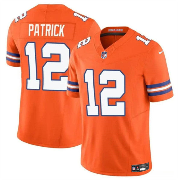 Denver Broncos #12 Tim Patrick Orange FUSE Mile High Collection 1977 Jersey