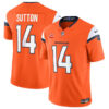 Denver Broncos #14 Courtland Sutton Orange 2024 FUSE With 4 Star C Patch Jersey