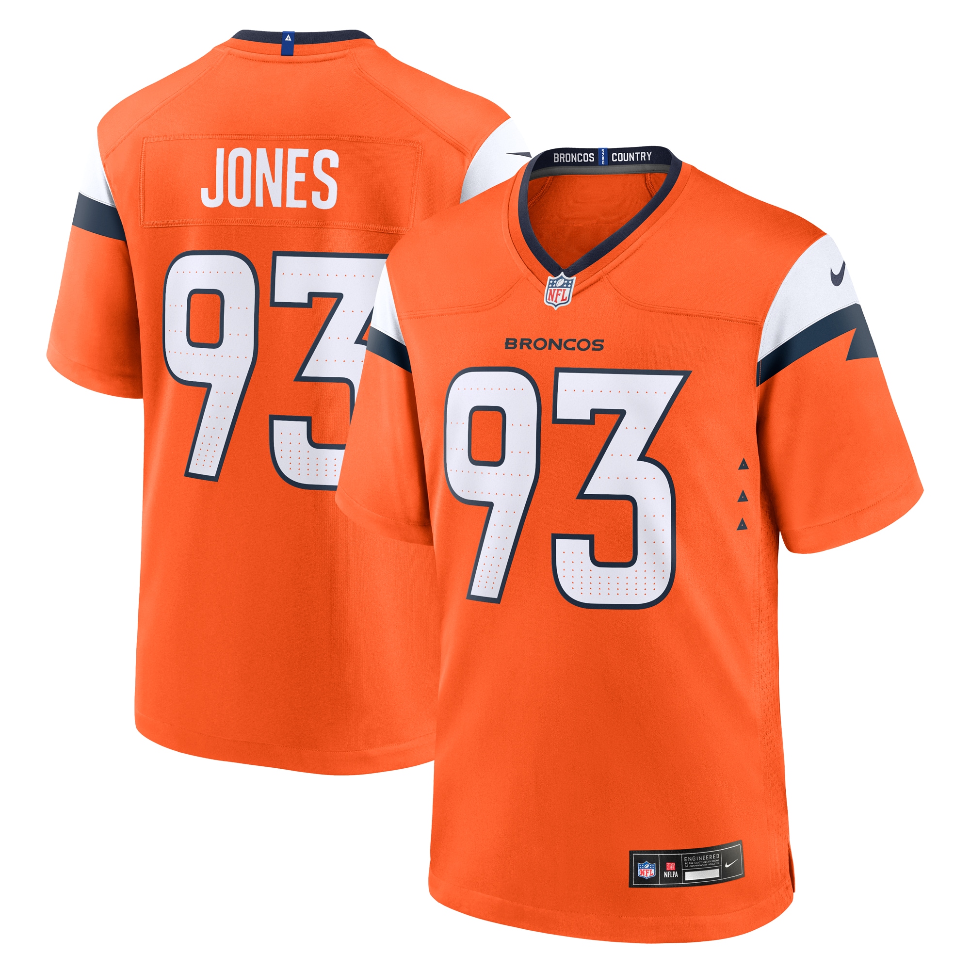 DJ Jones Denver Broncos Nike Team Game Jersey Orange
