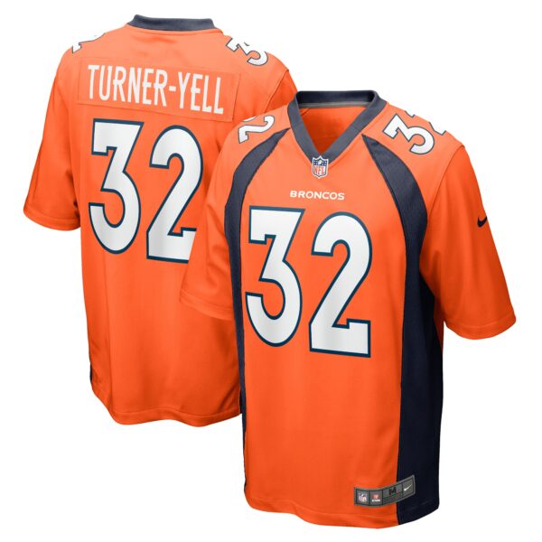 Delarrin Turner Yell Denver Broncos Nike Game Player Jersey Orange