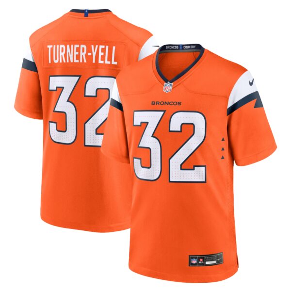 Delarrin Turner Yell Denver Broncos Nike Team Game Jersey Orange