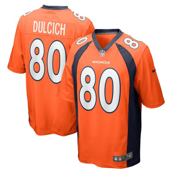 Greg Dulcich Denver Broncos Nike Game Player Jersey Orange