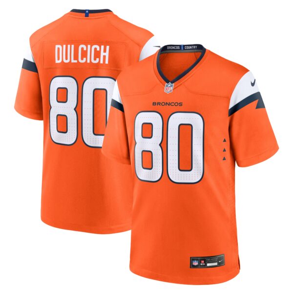 Greg Dulcich Denver Broncos Nike Team Game Jersey Orange