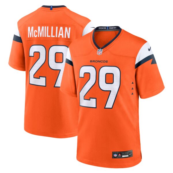 Jaquan Mcmillian Denver Broncos Nike Team Game Jersey Orange