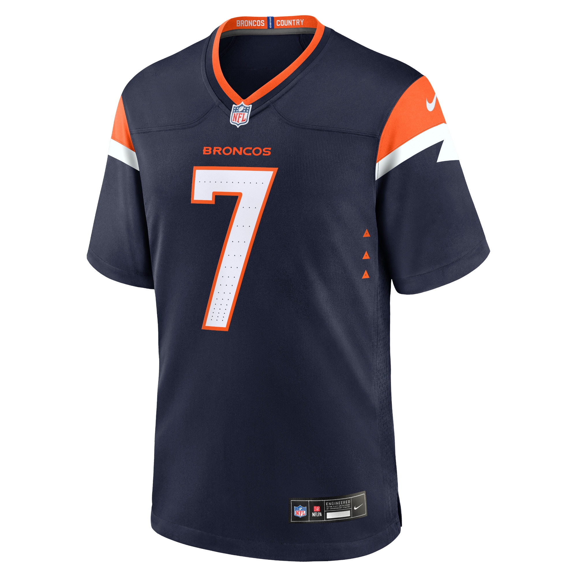 John Elway Denver Broncos Nike Mile High Collection Alternate Retired Player Game Jersey Navy - Image 2