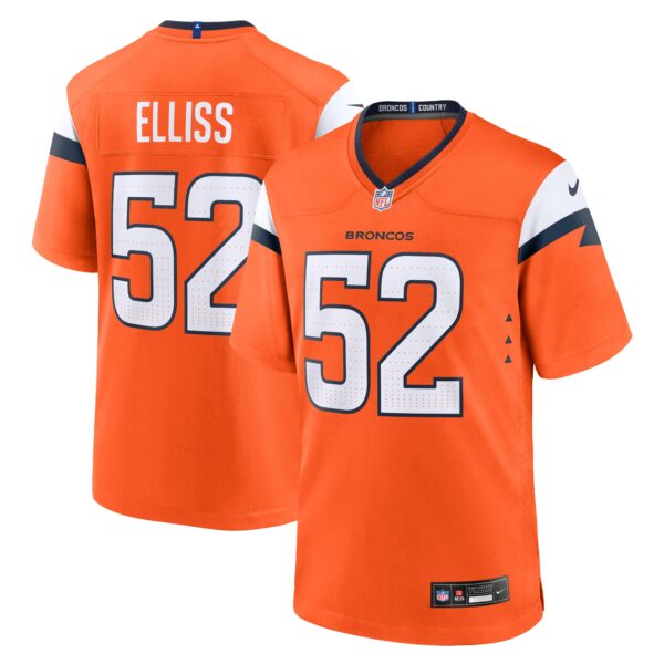Jonah Elliss Denver Broncos Nike Team Game Jersey Orange