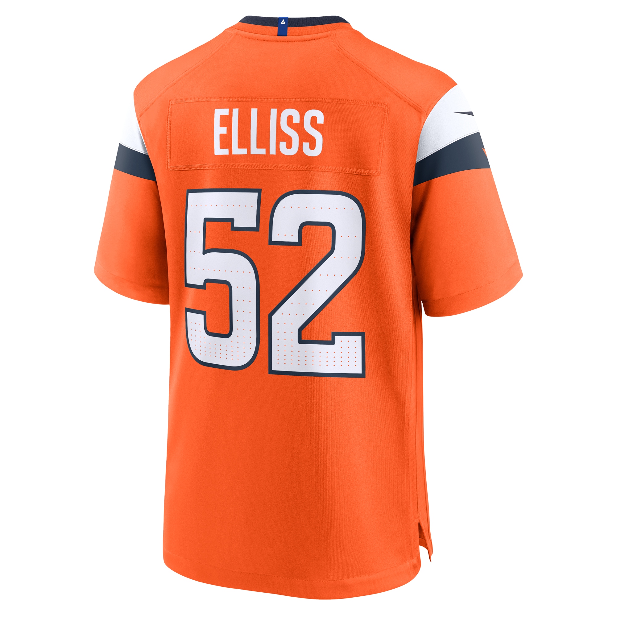 Jonah Elliss Denver Broncos Nike Team Game Jersey Orange - Image 3