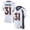 Justin Simmons Denver Broncos Nike Vapor Untouchable Limited Jersey White