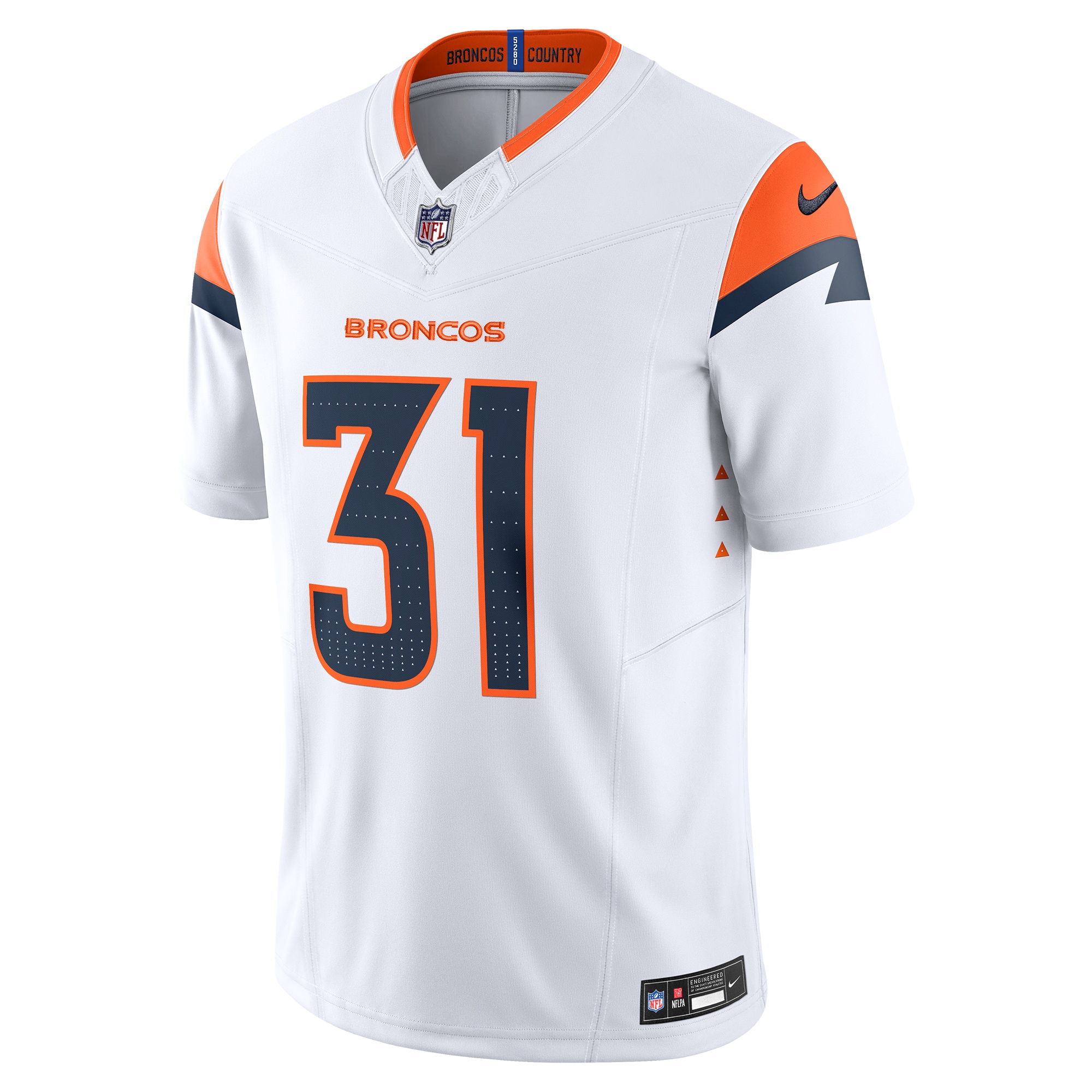 Justin Simmons Denver Broncos Nike Vapor FUSE Limited Jersey White - Image 2