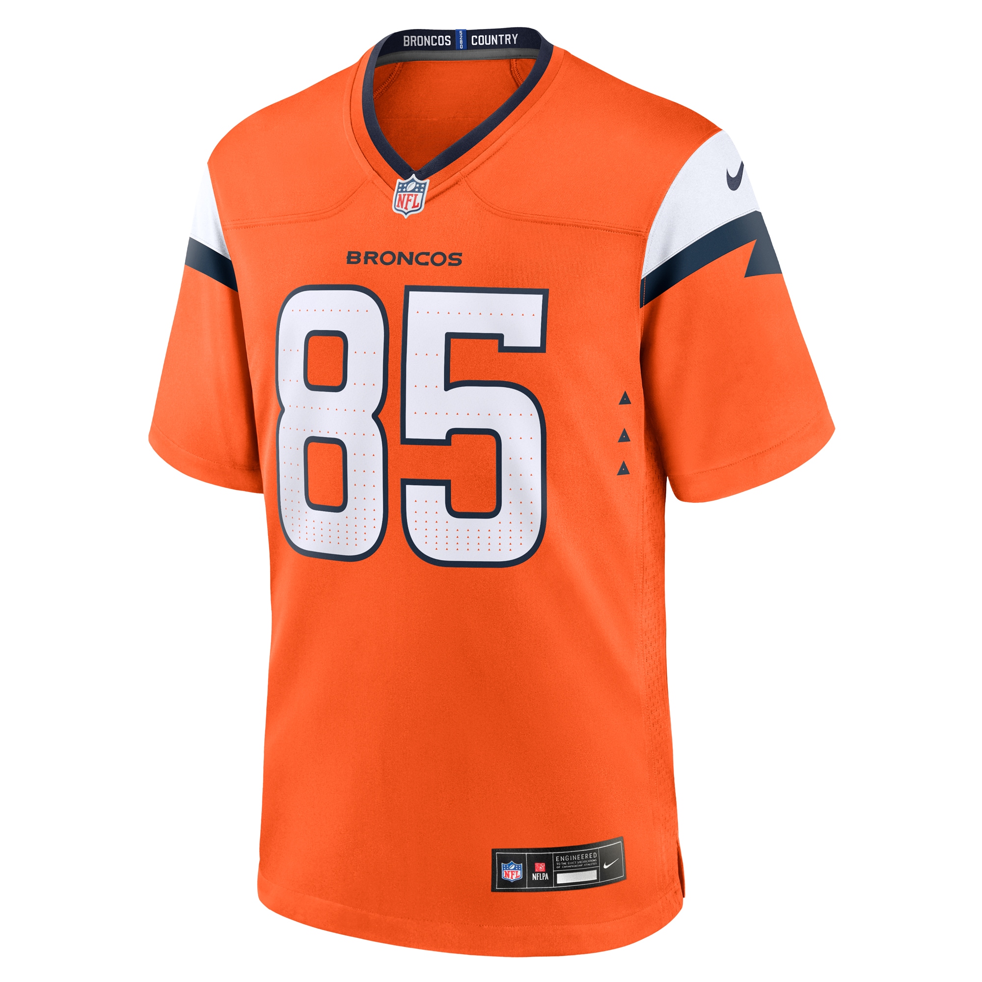 Lucas Krull Denver Broncos Nike Team Game Jersey Orange - Image 2